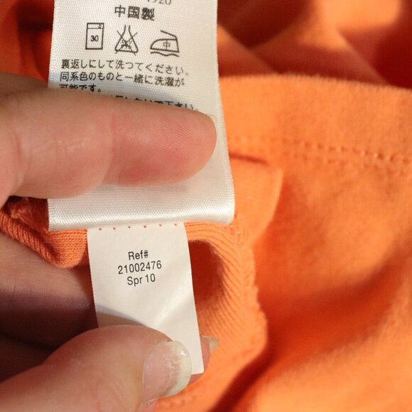 Eddie Bauer short sleeved, orange peach tshirt, v neck, size Large - Picture 7 of 8